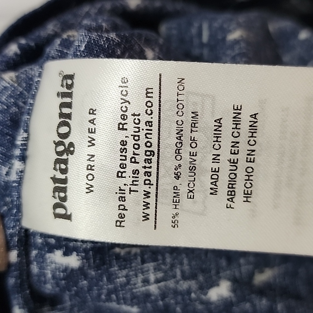 Patagonia Hemp organic cotton blend button down short sleeve shirt size M - Picture 4 of 5